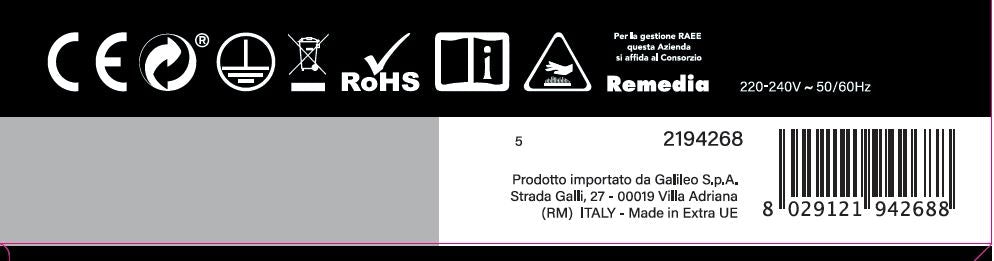 Ferro da stiro con caldaia 850 ml 2000 w