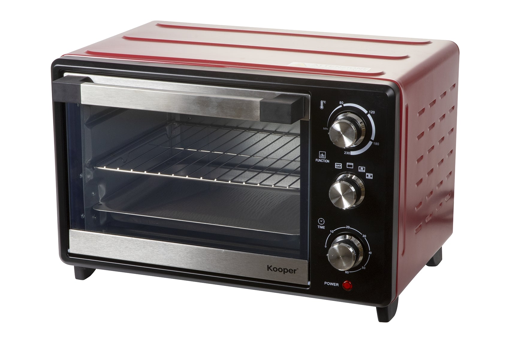 Forno Elettrico con vetro temperato e acciaio 30 l 1380 W