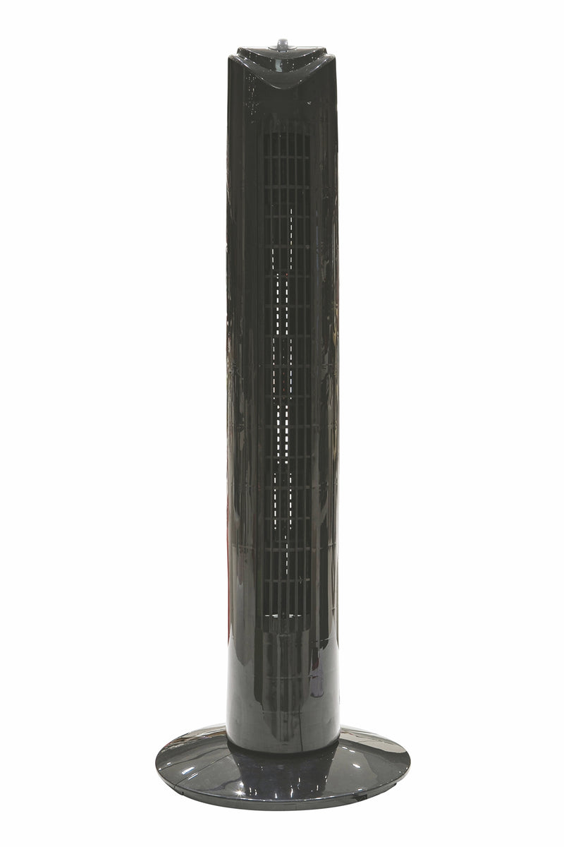 Ventilatore a torretta con timer nero