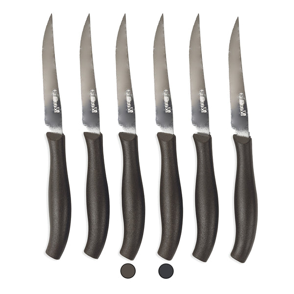 Set 6 coltelli da tavola, lama seghettata in acciaio inox, SìChef