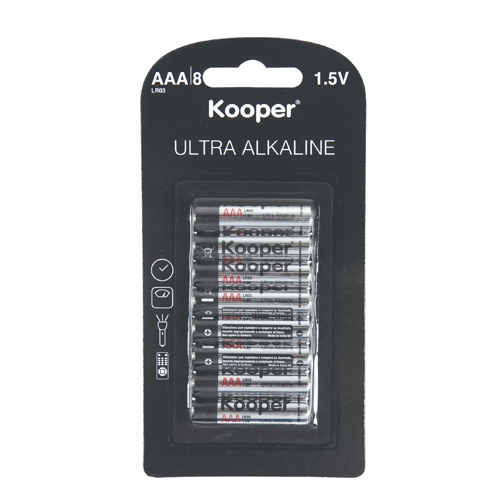 Set 8 batterie ministilo ultra alcaline 1,5 V