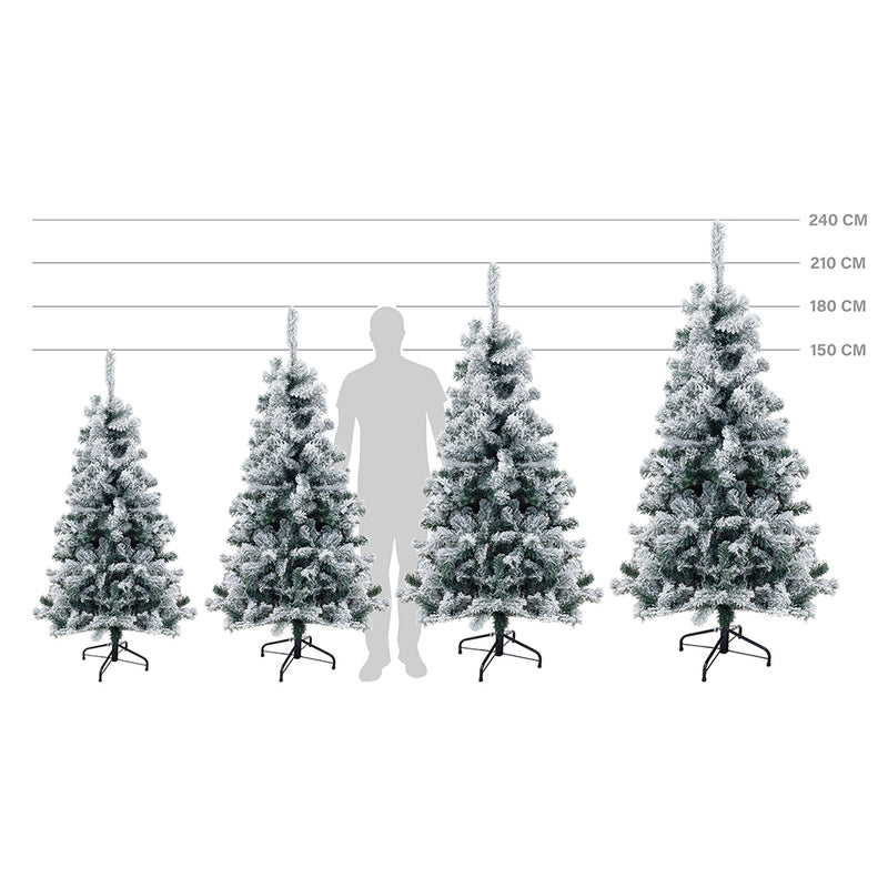 Albero di Natale innevato 350 rami h.150 cm, Sestriere