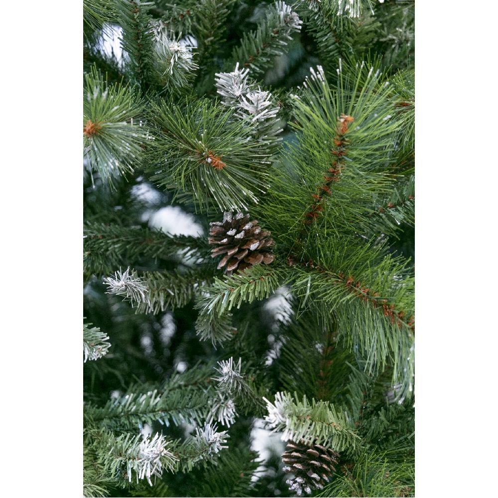 Albero di Natale punte silver e pigne 1369 rami h.225 cm, Stoccolma