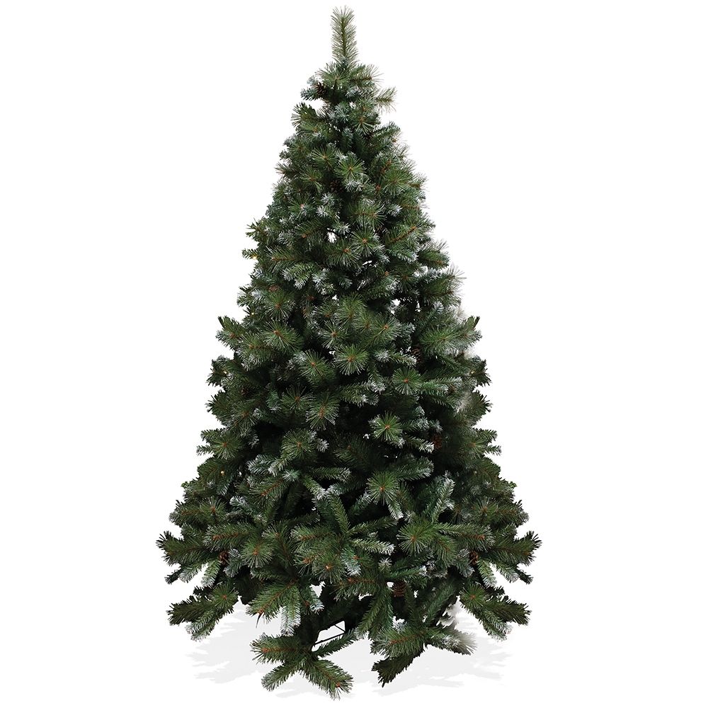 Albero di Natale punte silver e pigne 1369 rami h.225 cm, Stoccolma