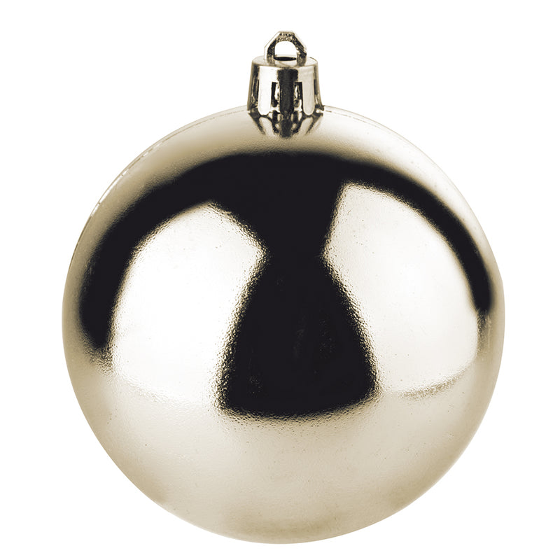 Confezione di 12 palline lucide satinate glitterate di Natale set 12 palle diametro 4 cm