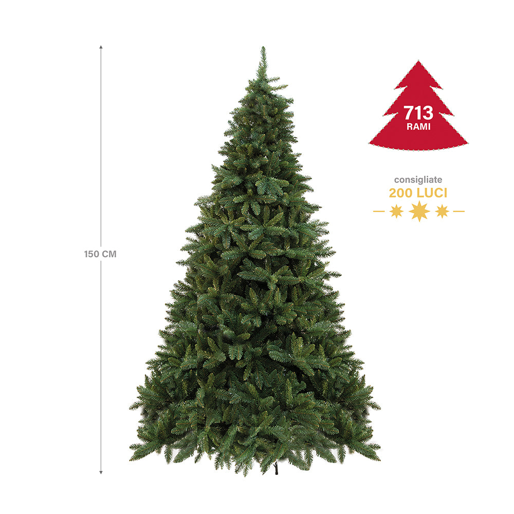 Albero di Natale 713 rami h.150 cm, Baviera