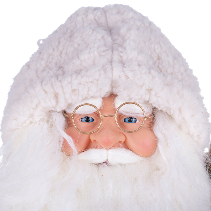 Babbo Natale 12 led in stoffa h. 62,5 cm, XMas