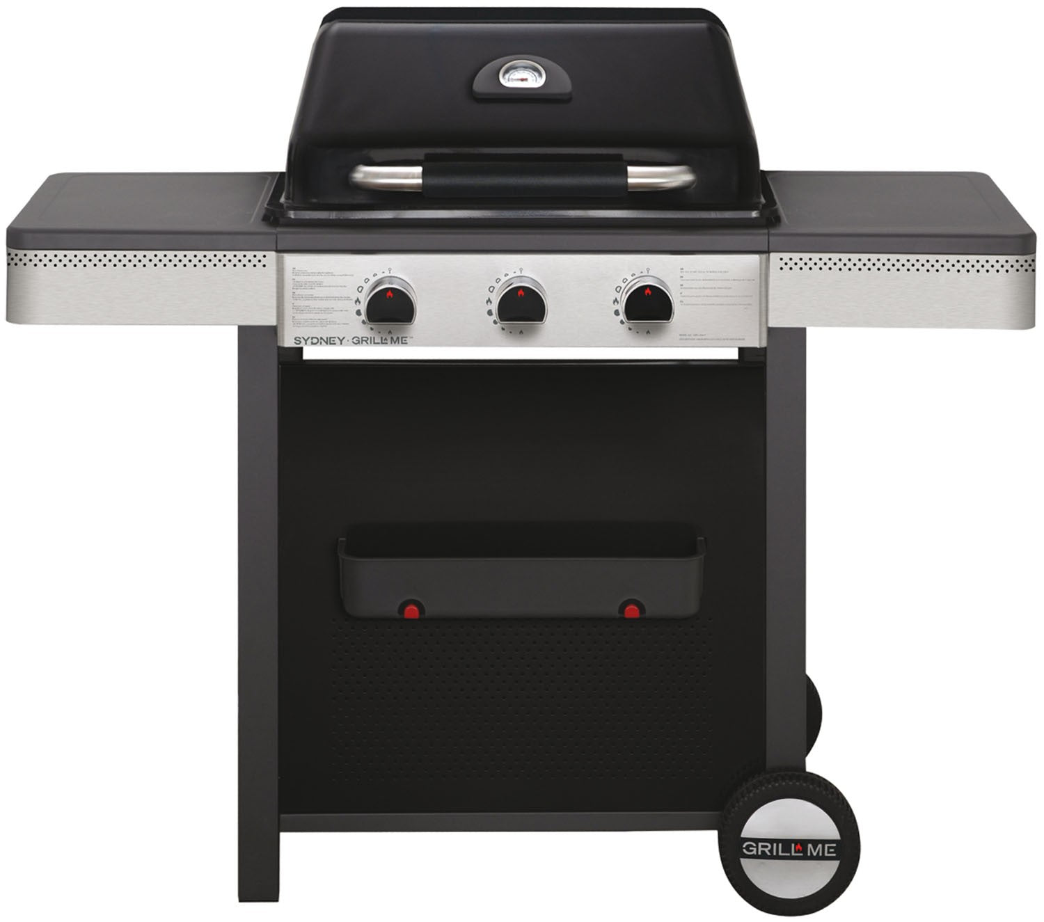 Barbecue a gas con griglie in acciaio e 3 bruciatori con funzione forno - Grill Me Rio 3