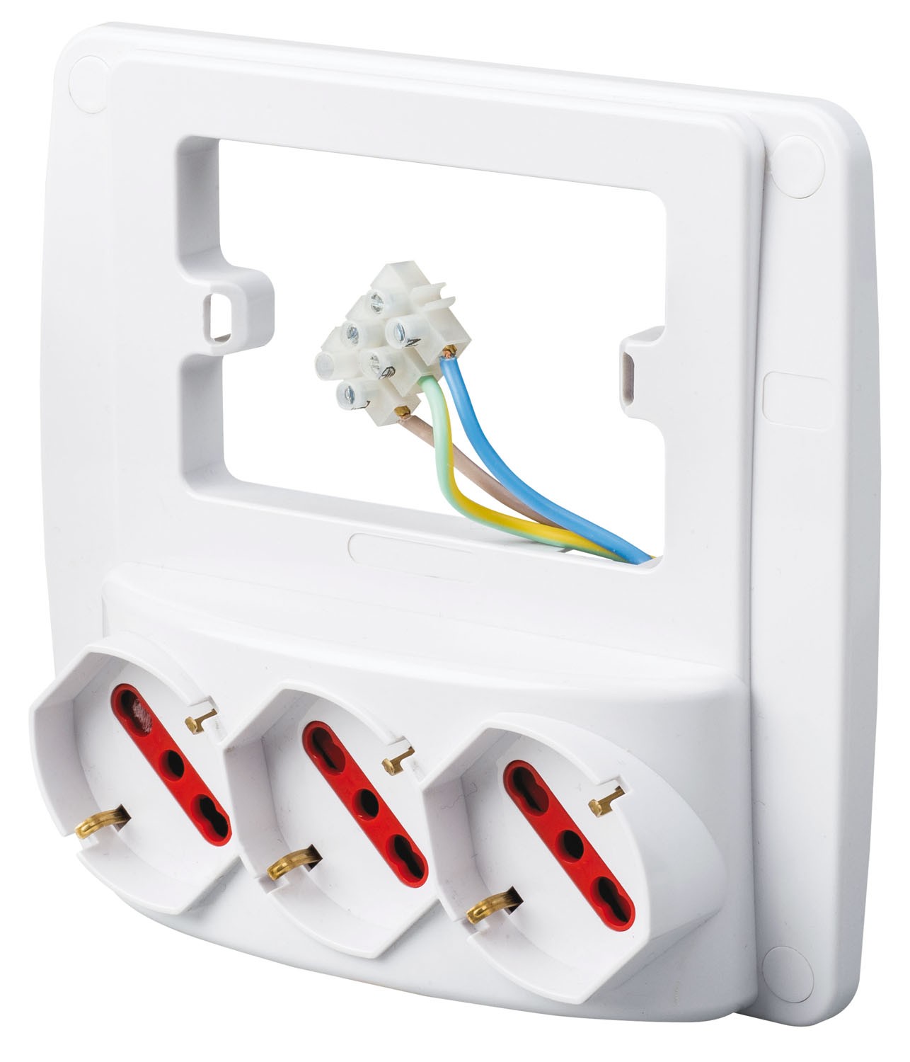 Multiprese da parete Emilia Schuko RS94130