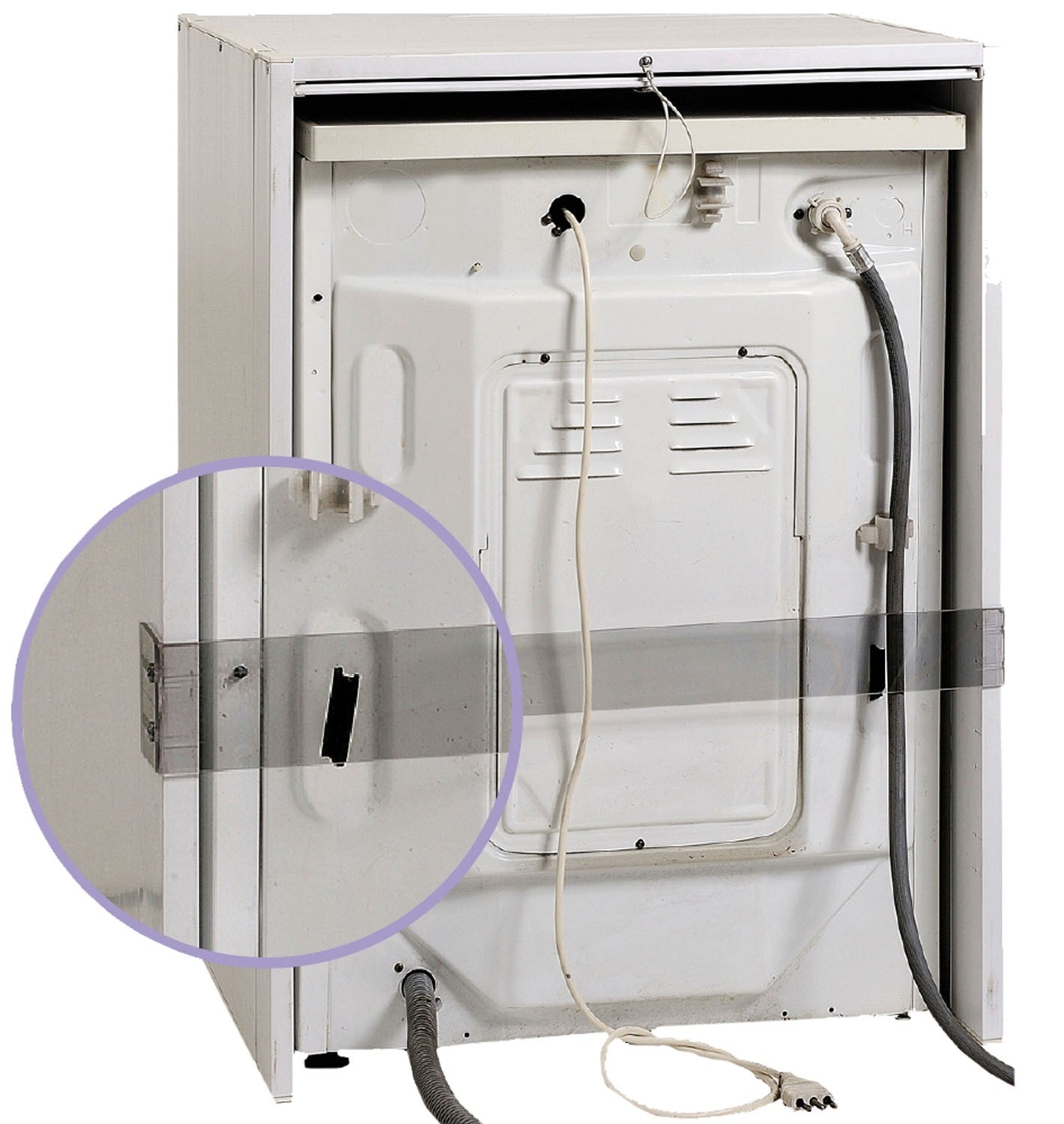 Mobile armadio coprilavatrice a serrandina in plastica resina L67xP59xH91cm Garofalo