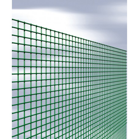 Rete per recinzioni animali elettrosaldata Zincata Plastificata con maglia quadrata 12x12 Rotolo 10 mt.