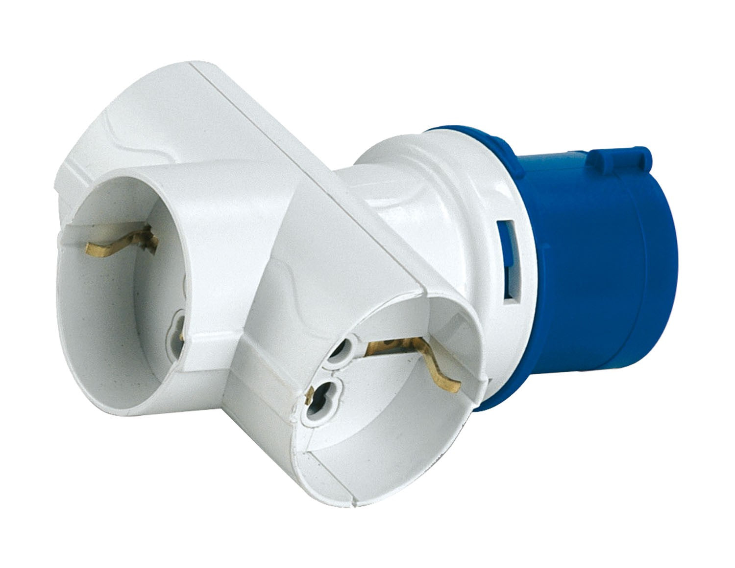 Adattatore Schuko industriale spina CEE 3 prese art 1879