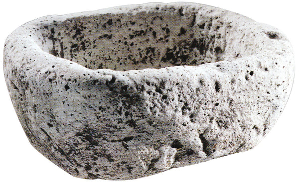 Fioriera mortaio Pietra antica Grigio 37x29xH15cm Decogarden