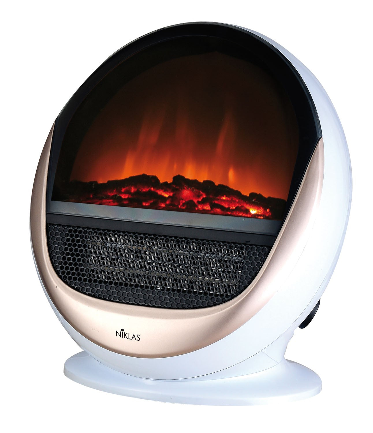 Stufa elettrica caminetto ambiente con effetto fuoco vivo 1500W Parabola Niklas