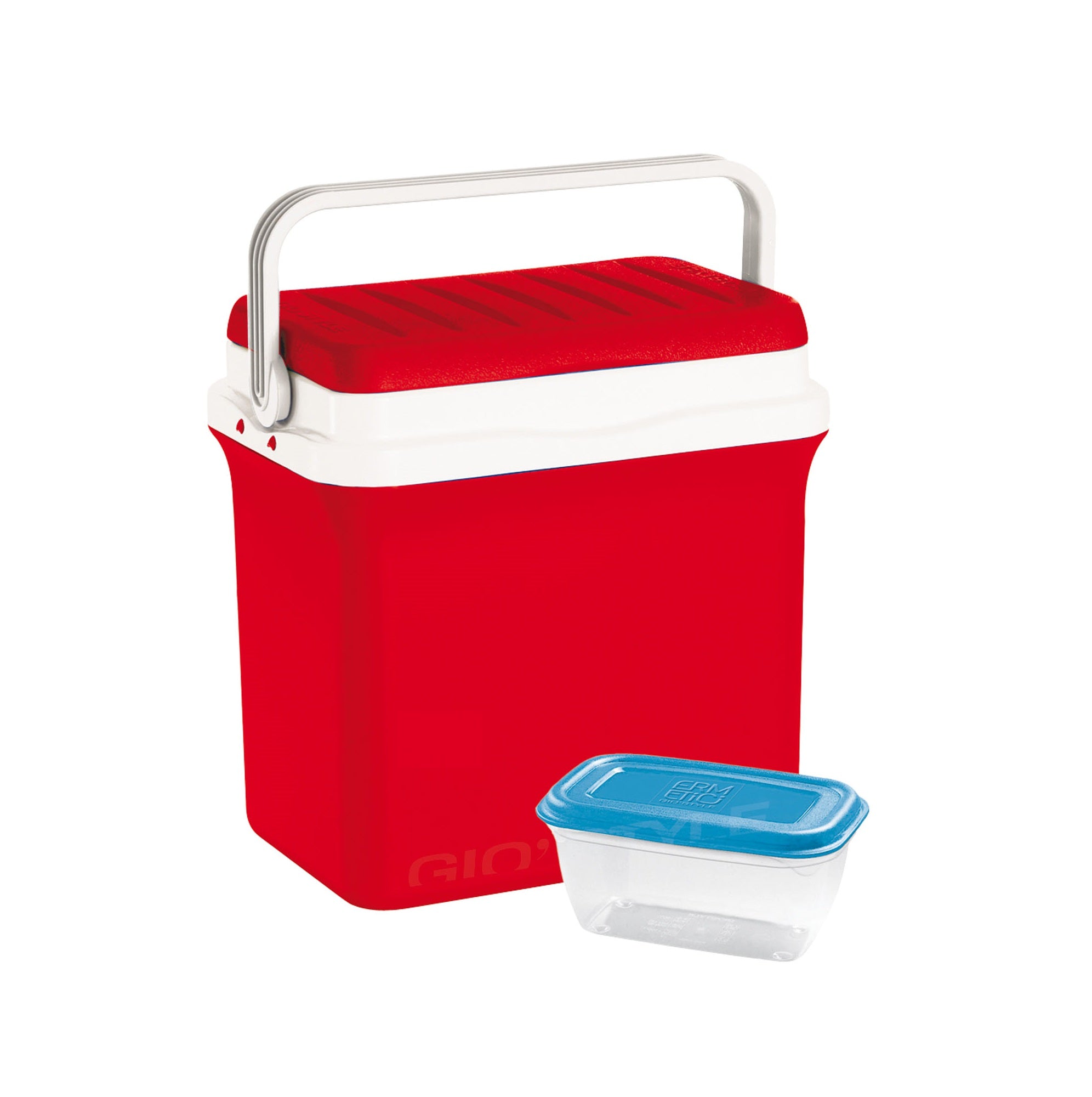 Frigo portatile da spiaggia con coperchio utilizzabile come vassoio