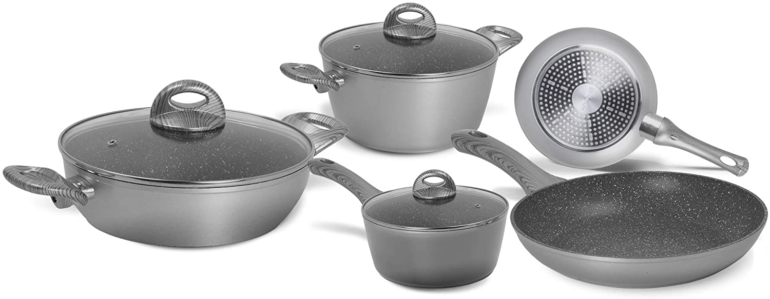 Batteria di pentole e padelle 8 pezzi Essential Aeternum