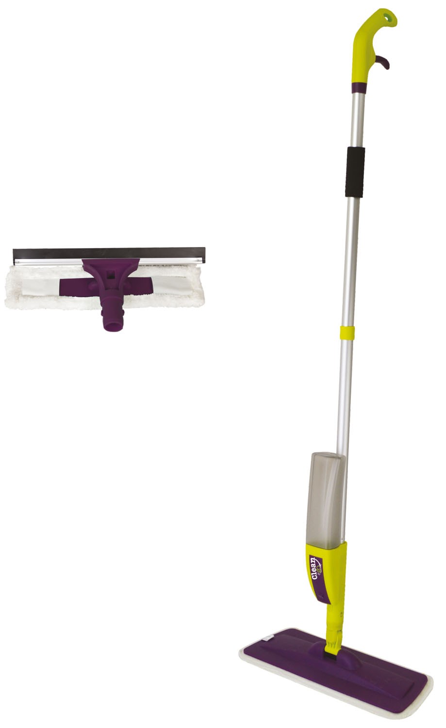 Lavapavimenti con panno in microfibra con lavavetri incluso Clean&Co