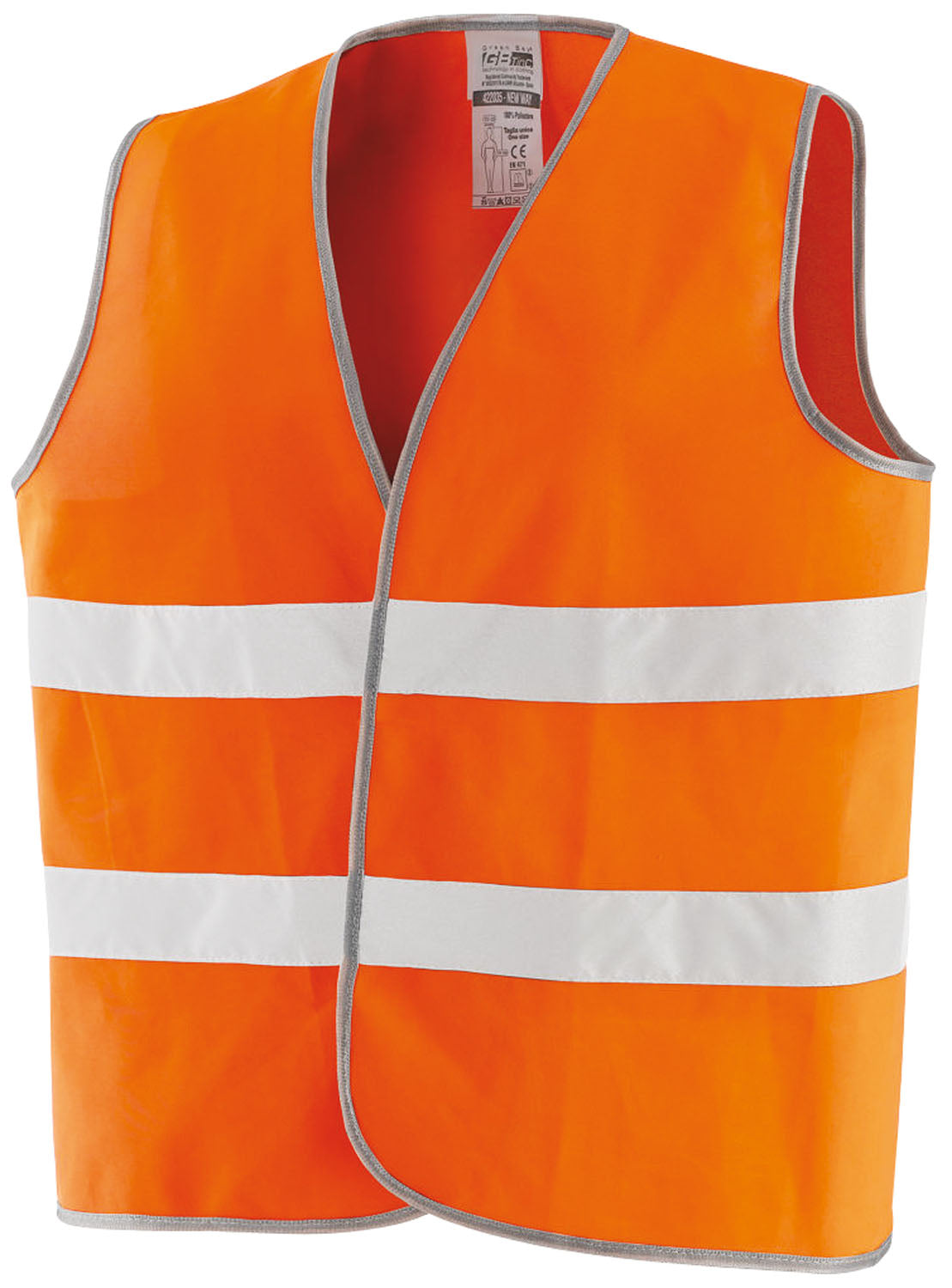 Gilet alta visibilità retroriflettente catarinfrangente poliestere giallo ed arancio