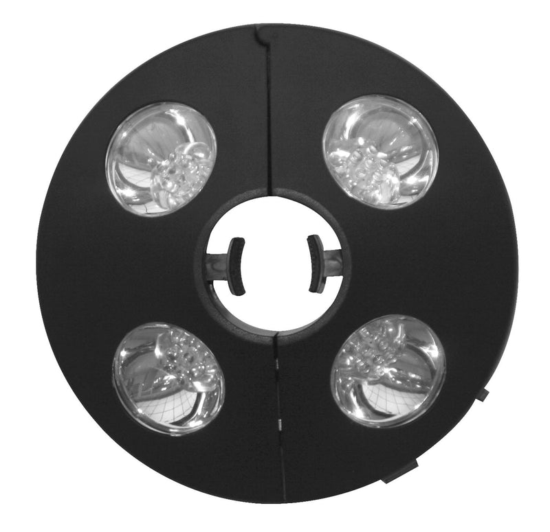 Lampada per ombrelloni palo d 30 45 mm Satellite luce a 4 Led bianca