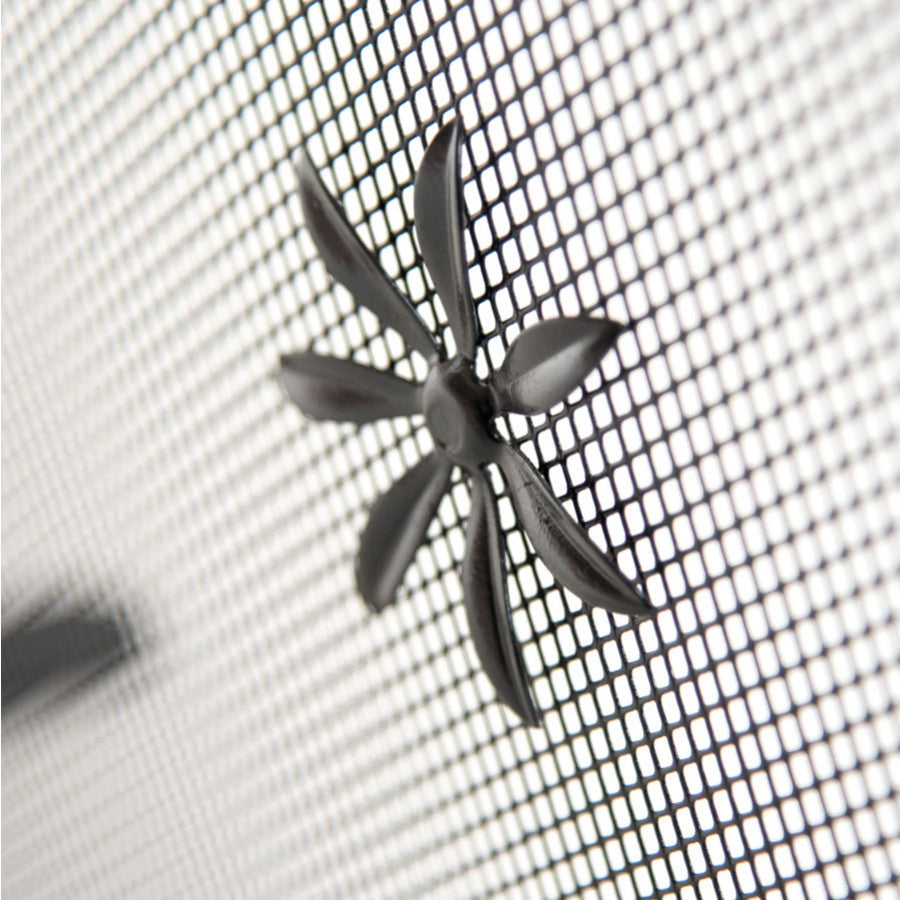 Parascintille schermo per camino caminetto in ferro battuto con ante laterali