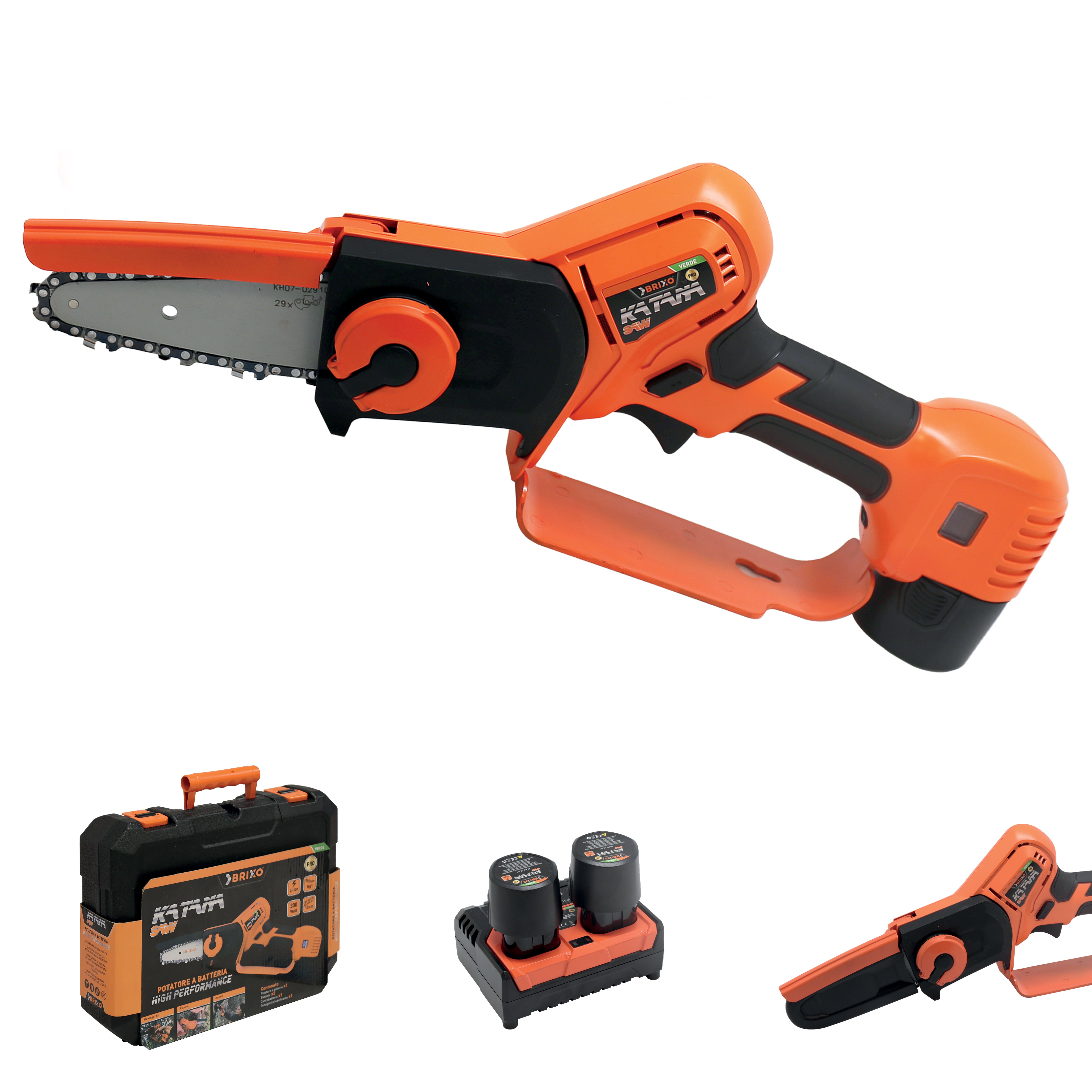 Sega potatrice a batteria con display e lama regolabile elettrosega manuale 300W Pro Katana Brixo