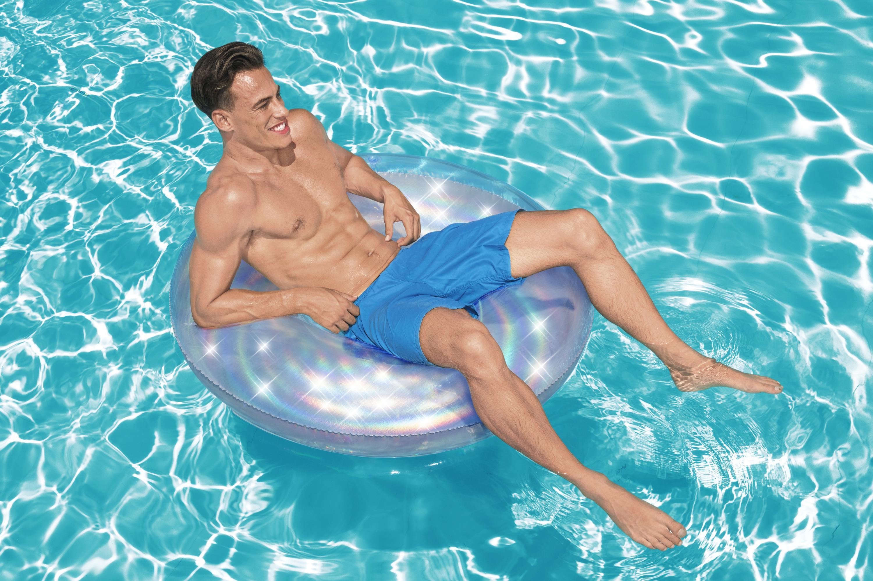 Salvagente ciambella gonfiabile per adulto iridescente scintillante Best