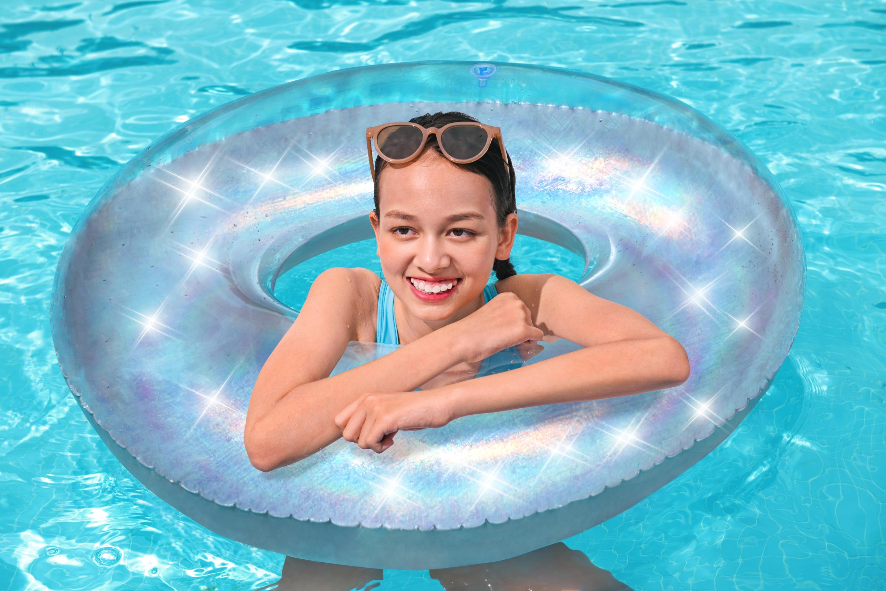 Salvagente ciambella gonfiabile per adulto iridescente scintillante BestWay 36240