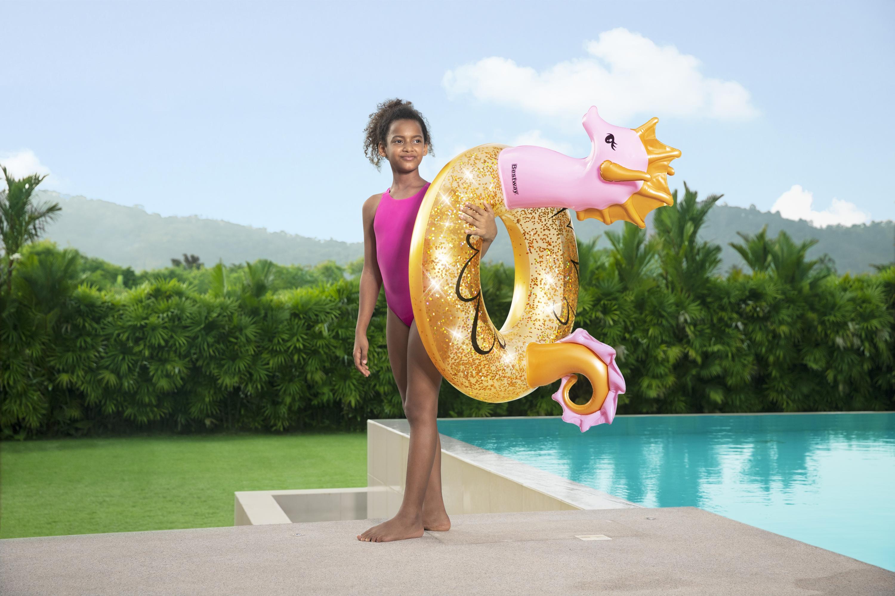 Salvagente ciambella gonfiabile Cavalluccio Marino Glitter BestWay 36305