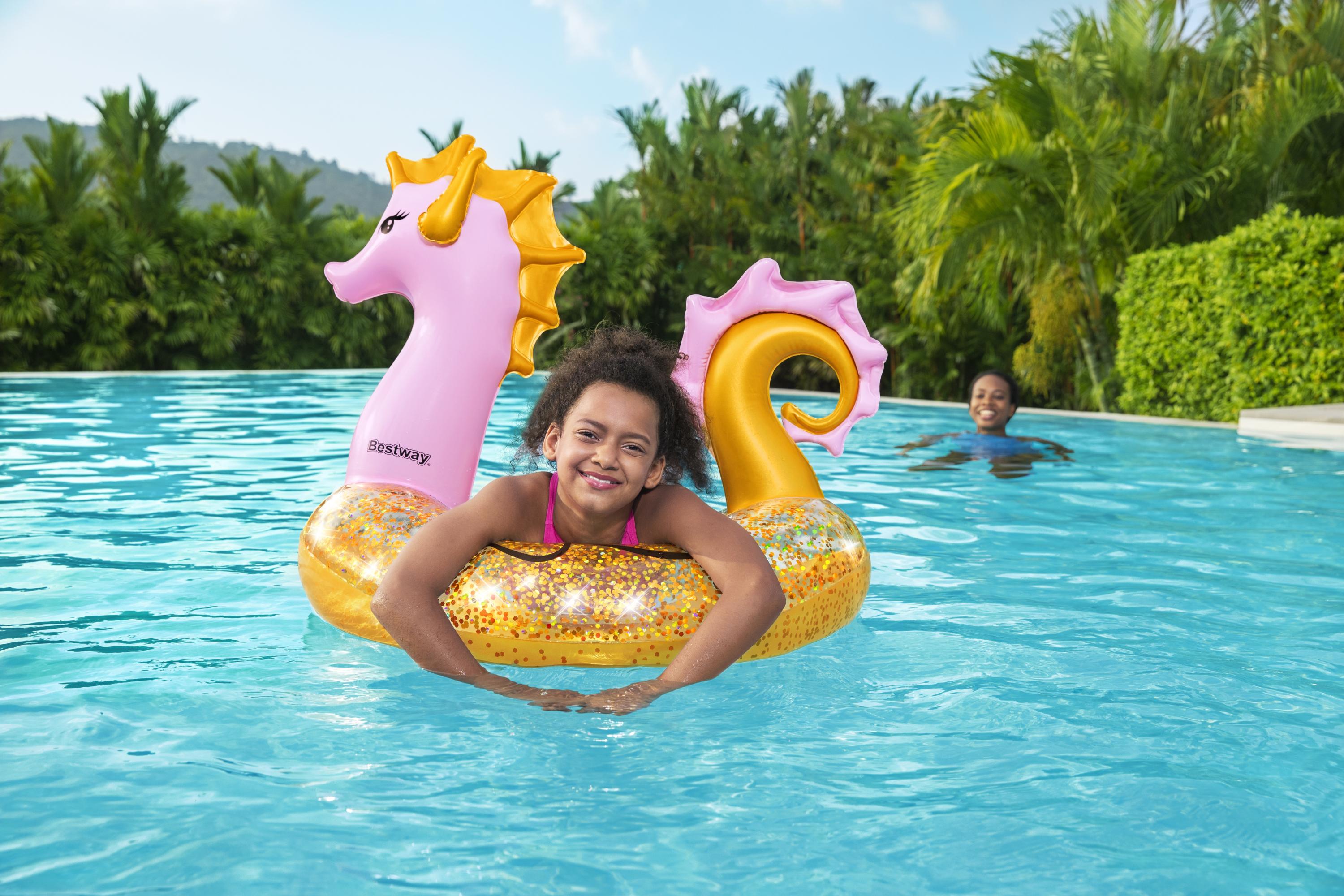 Salvagente ciambella gonfiabile Cavalluccio Marino Glitter BestWay 36305