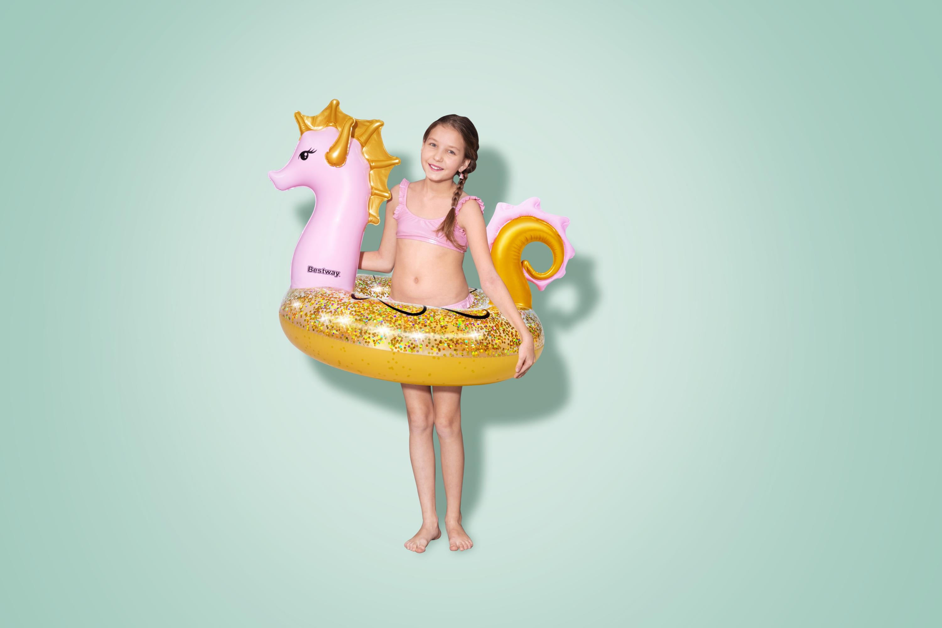 Salvagente ciambella gonfiabile Cavalluccio Marino Glitter BestWay 36305