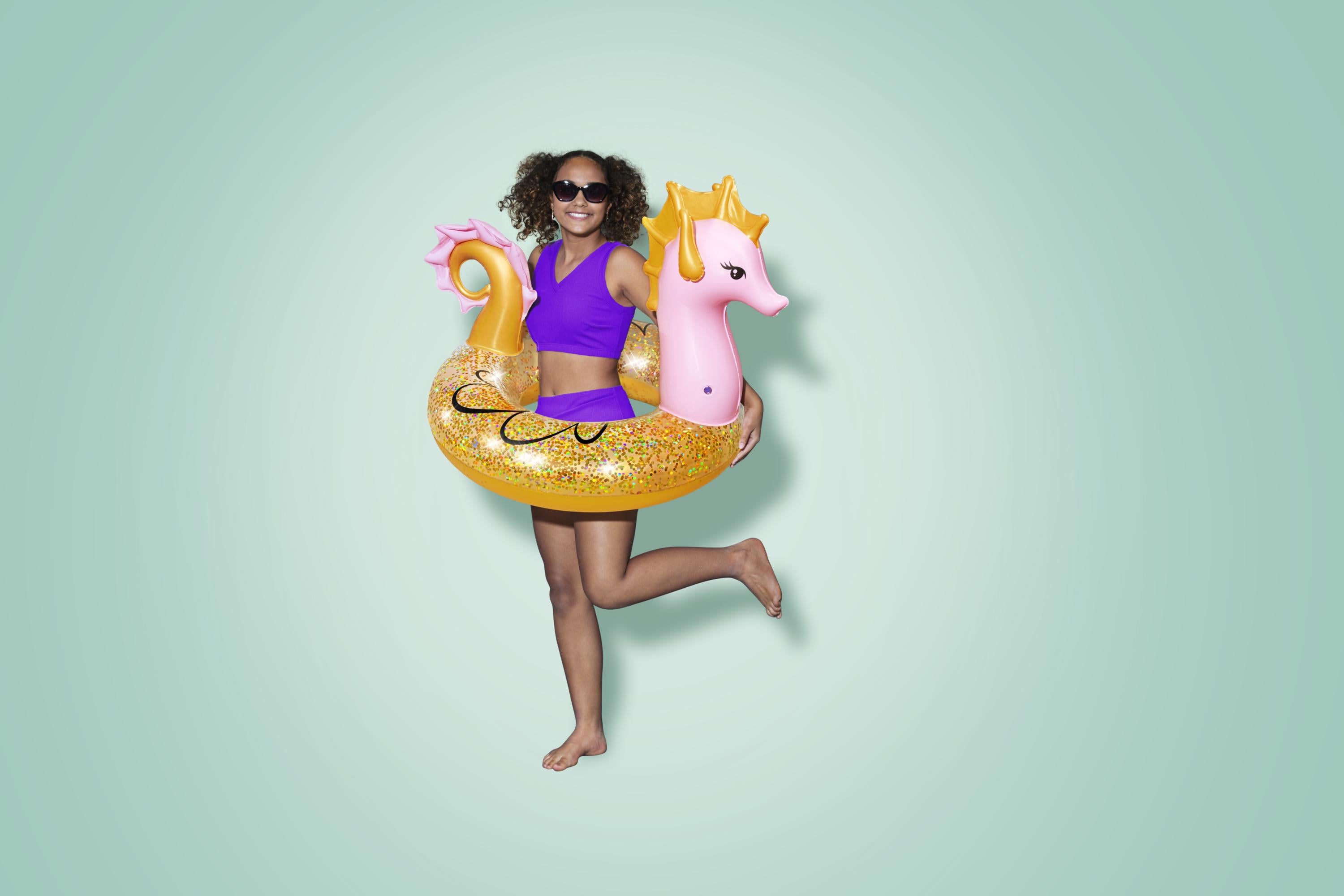 Salvagente ciambella gonfiabile Cavalluccio Marino Glitter BestWay 36305