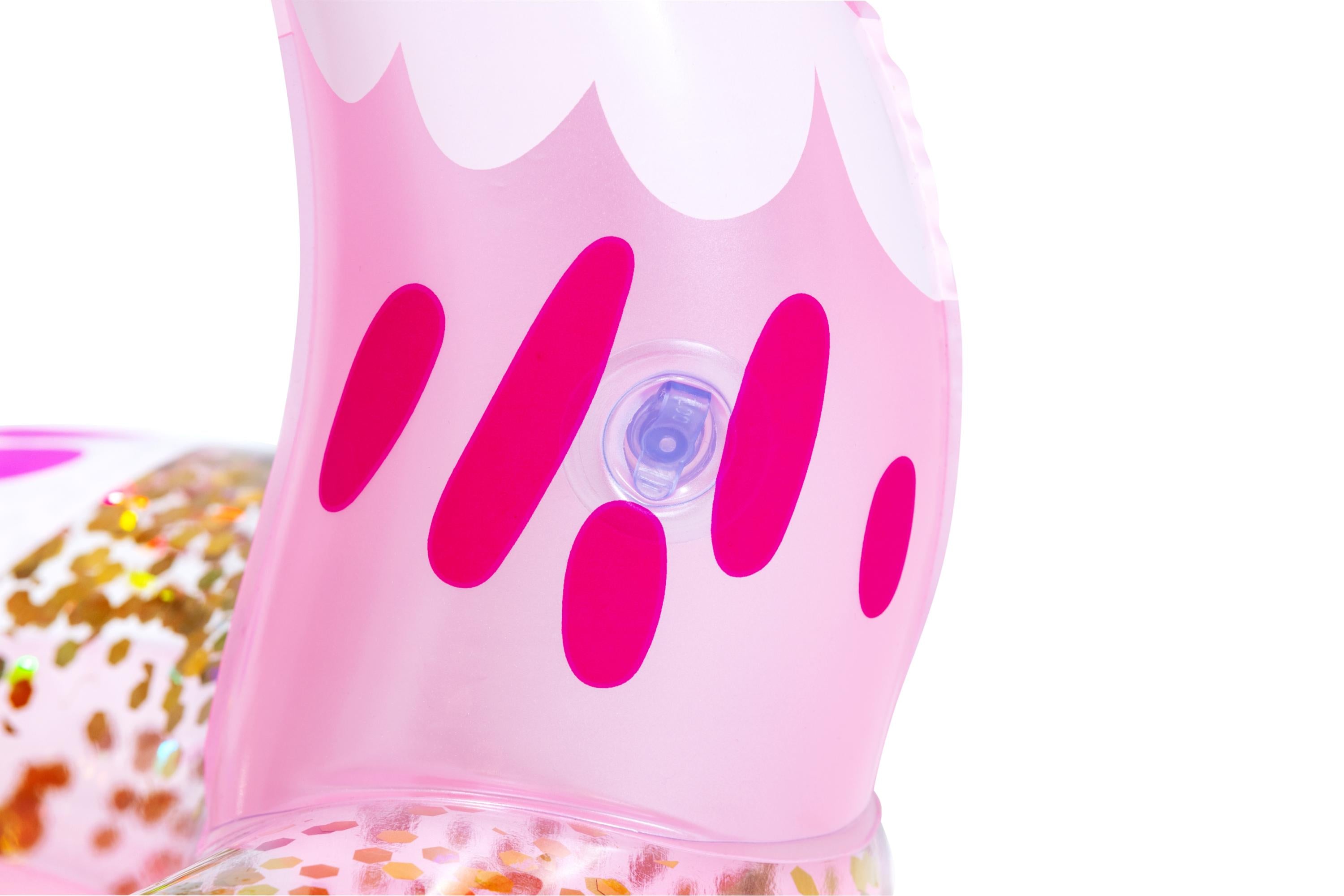 Salvagente ciambella gonfiabile cigno e fenicottero scintillante shimmer