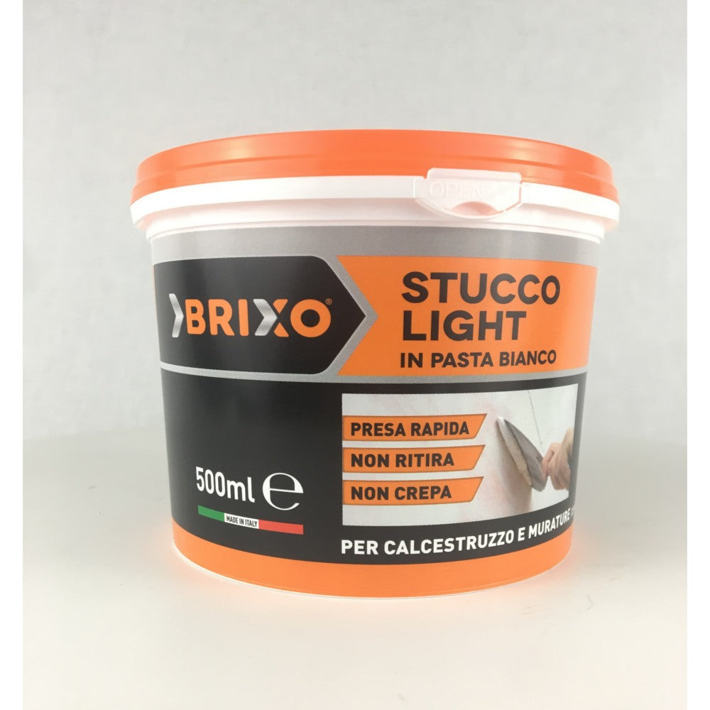 Stucco bianco pronto all'uso per muri e legno 5 Kg BRIXO