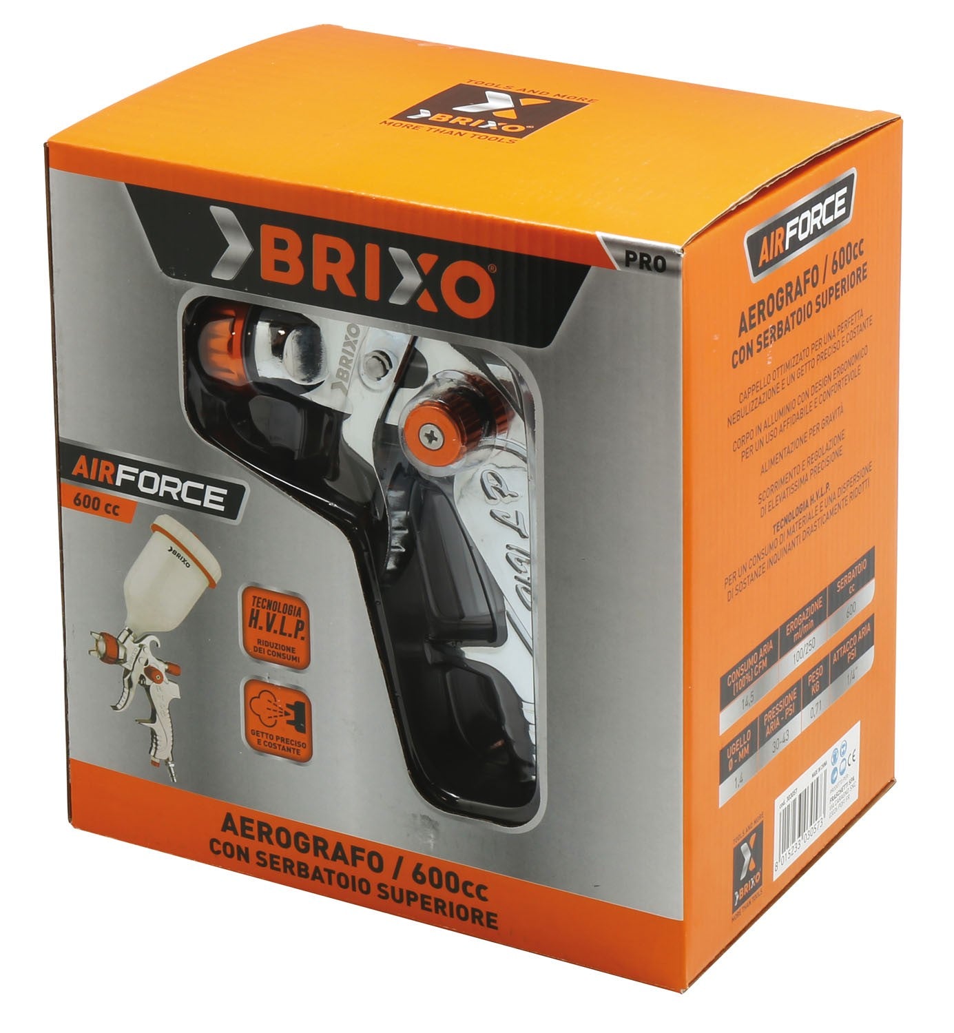 Aerografo pistola spray per verniciare Airforce 600 CC Brixo