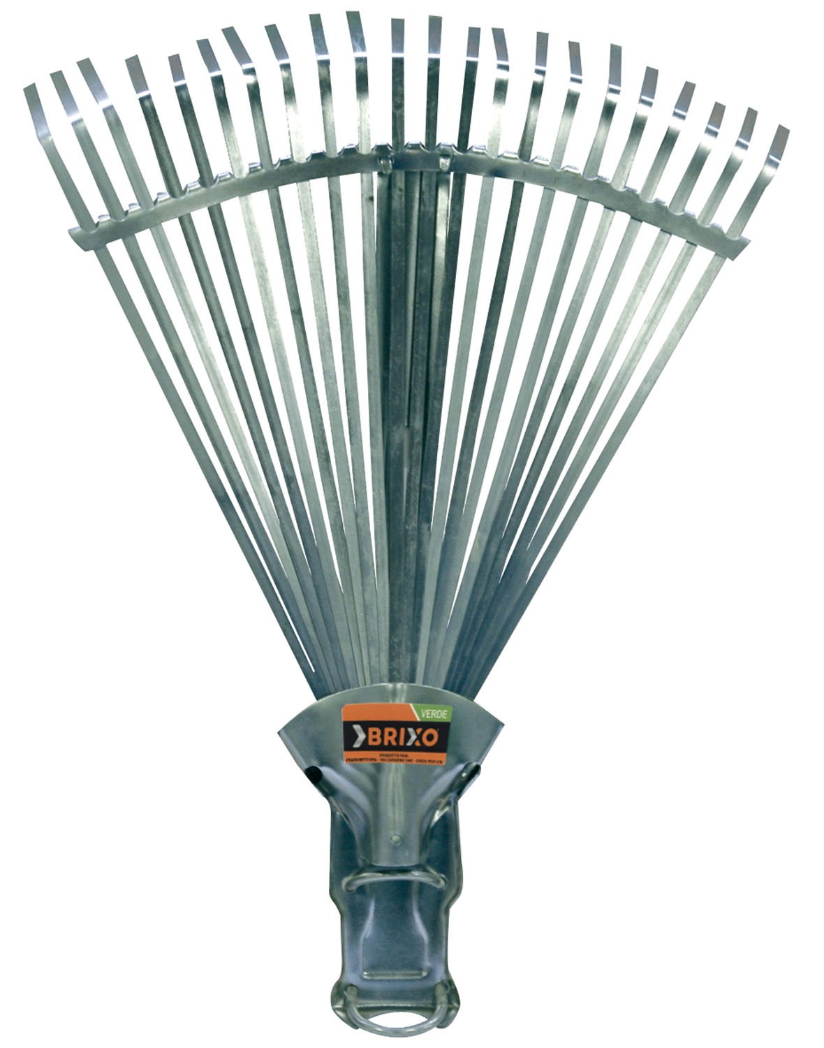 Scopa rastrello per erba giardino Brixo 22 denti attacco morsetto