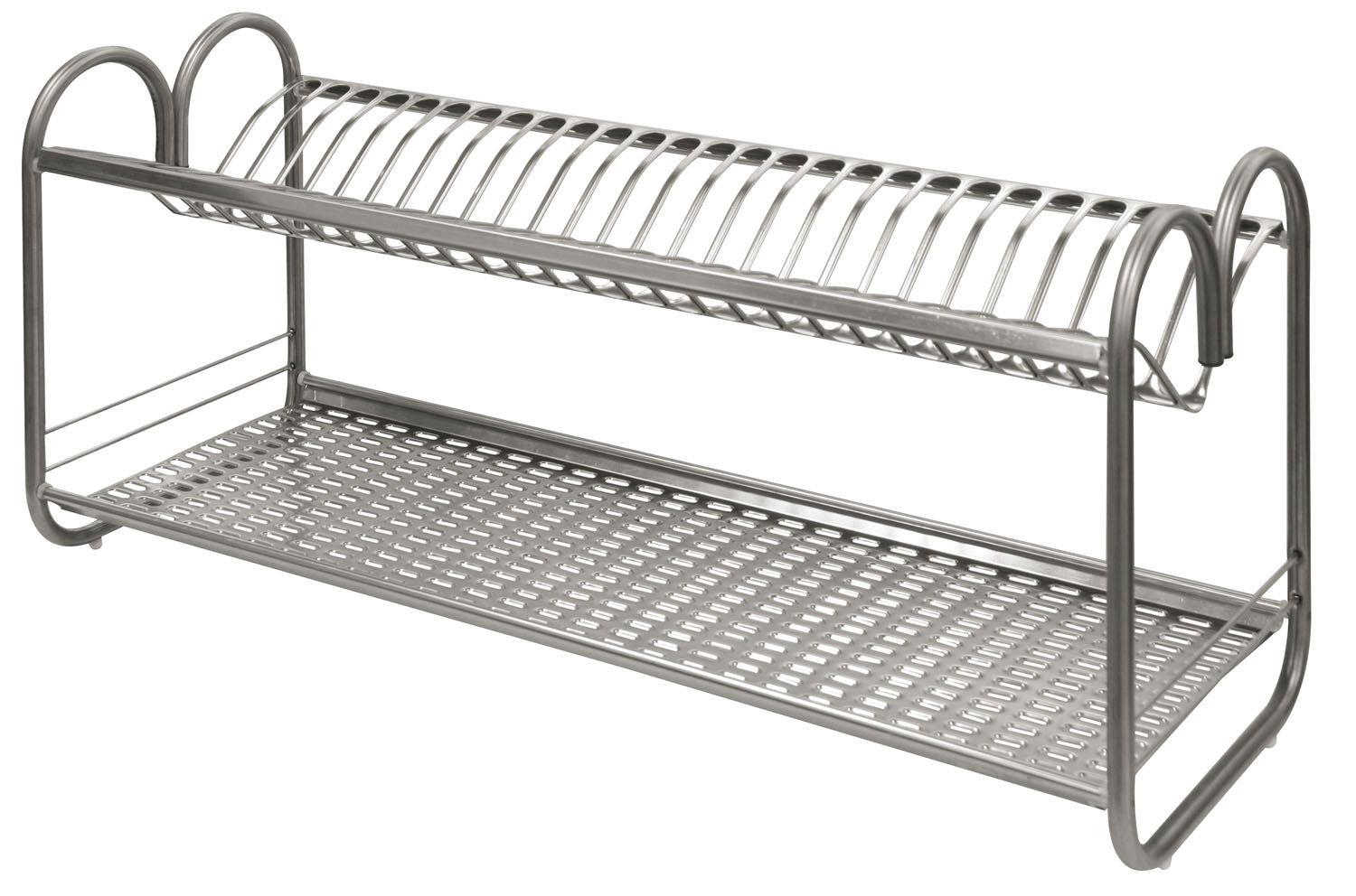 Scolapiatti in acciaio INOX 70 cm. con supporti laterali