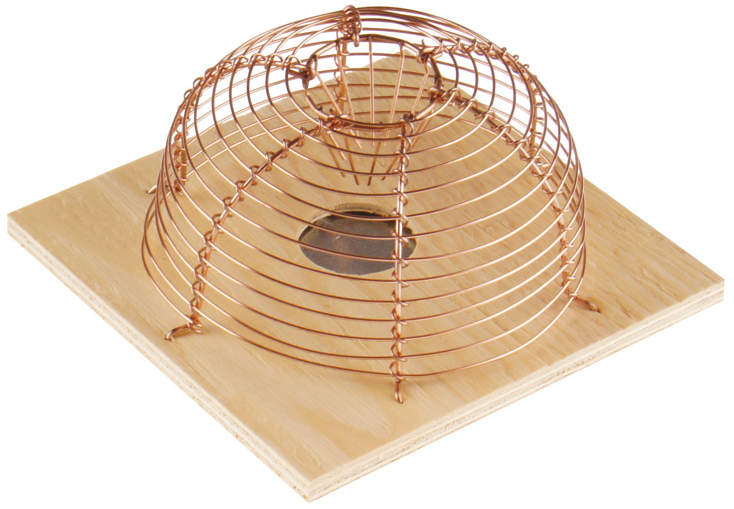 Trappola per topi a cestino con base in legno