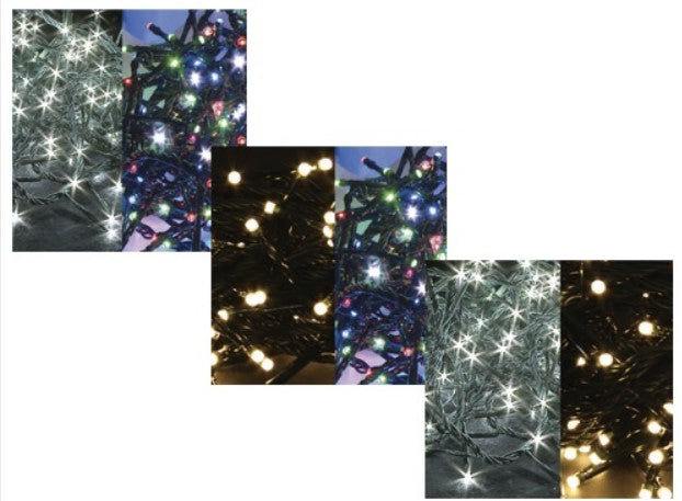 Catena luminosa luci led 2 in 1 per decorazioni natalizie