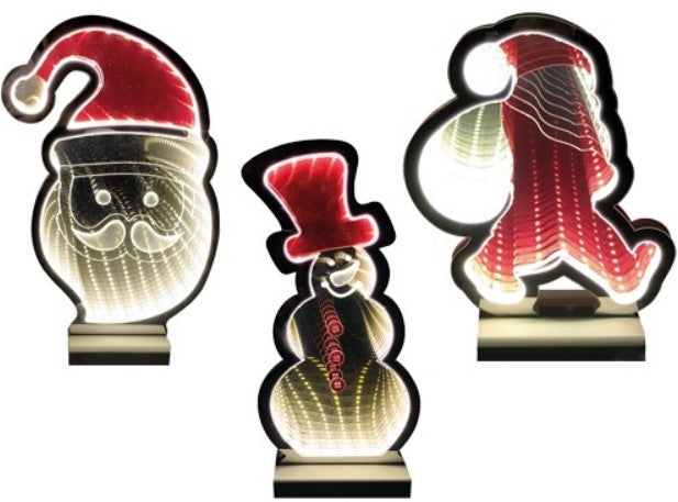 Figure Natale Bicolore con led a batteria