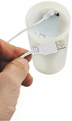 Proiettore candela led per uso interno a batteria con attacco USB