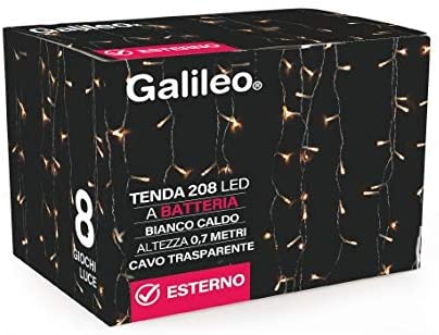 Tenda Cascata Led per esterno a batteria Galileo