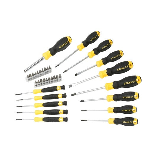 Set 34 Pz giraviti e inserti con valigetta e impugnatura bi-materiale STANLEY STHT0-62141