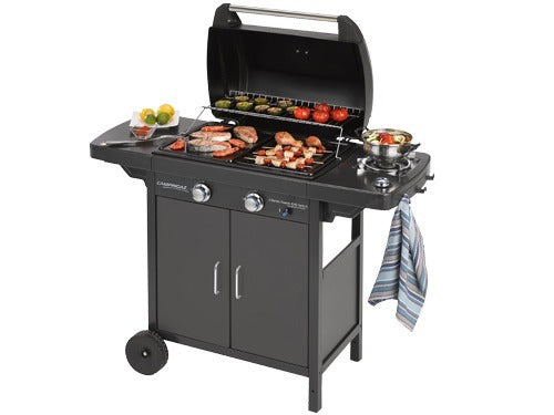 Barbecue a gas con piano di cottura in ghisa 60x35 cm. Campingaz 2 Series Classic EXS vario