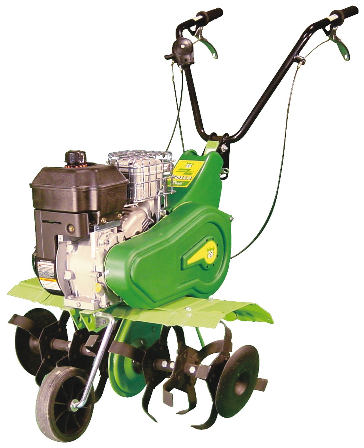 Motozappa a scoppio 5.5 cv zappe 80 cm con retromarcia e ruotino Greencat Zolla Profi