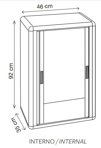Mobile cabina copri caldaia universale in resina plastica a serrandina