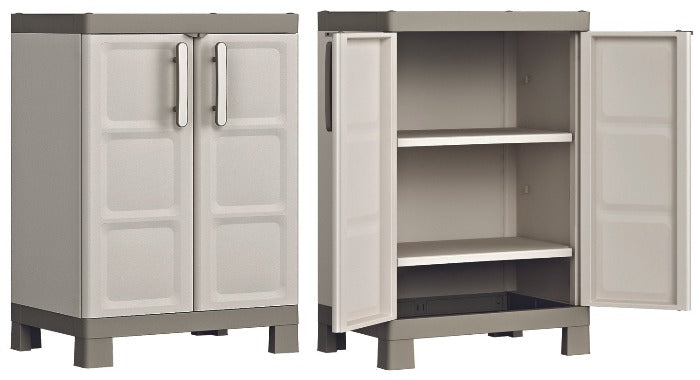 Armadio 2 ripiani regolabili Excellence tuttopiani basso Keter