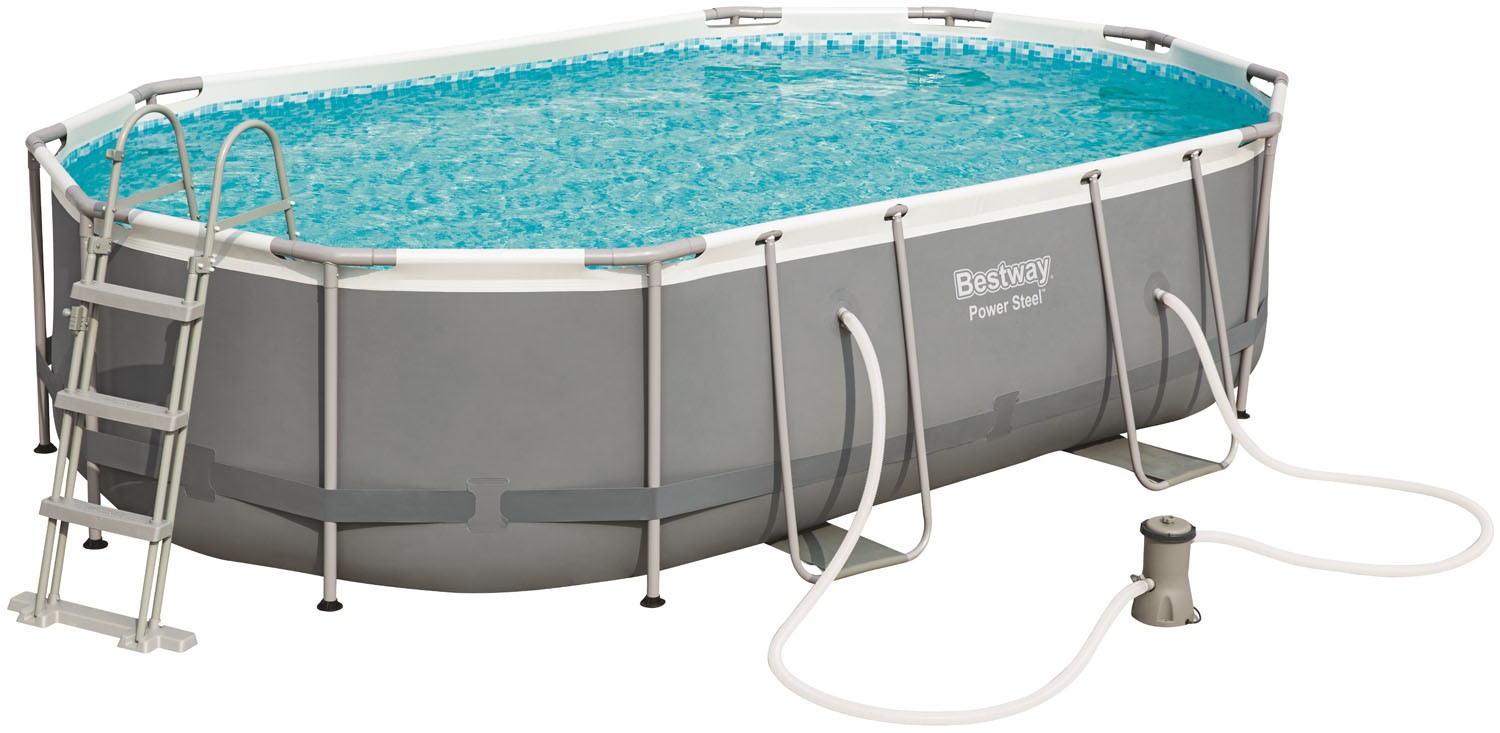 Piscina fuori terra Ovale Power Steel da 488X305X107 cm Bestway 56448