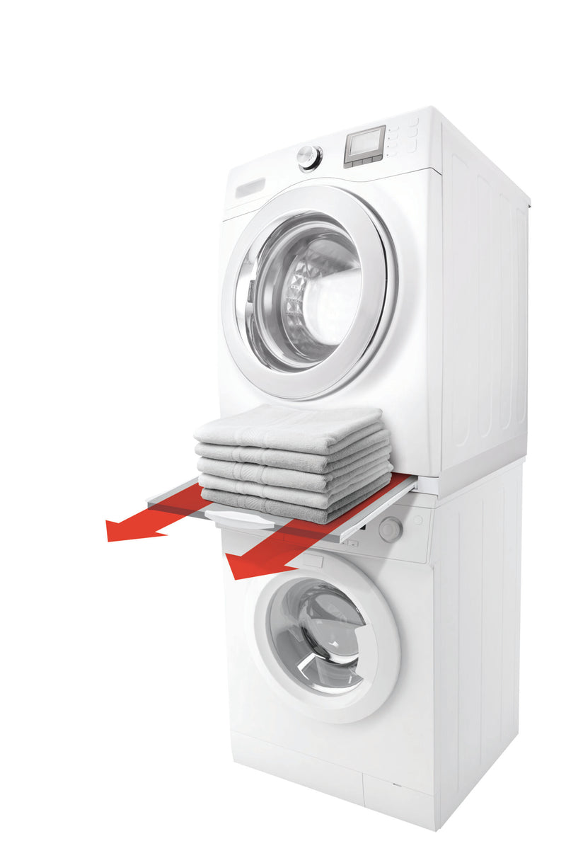 Meliconi Base Torre Basic, kit di Sovrapposizione Universale per lavatrice  e asciugatrice in poliuretano bianco