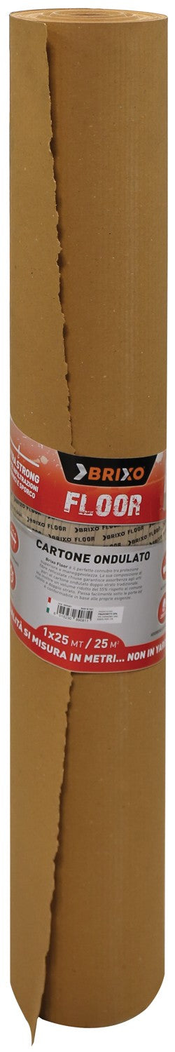 Cartone protettivo per pavimenti ondulato H100X25M Brixo