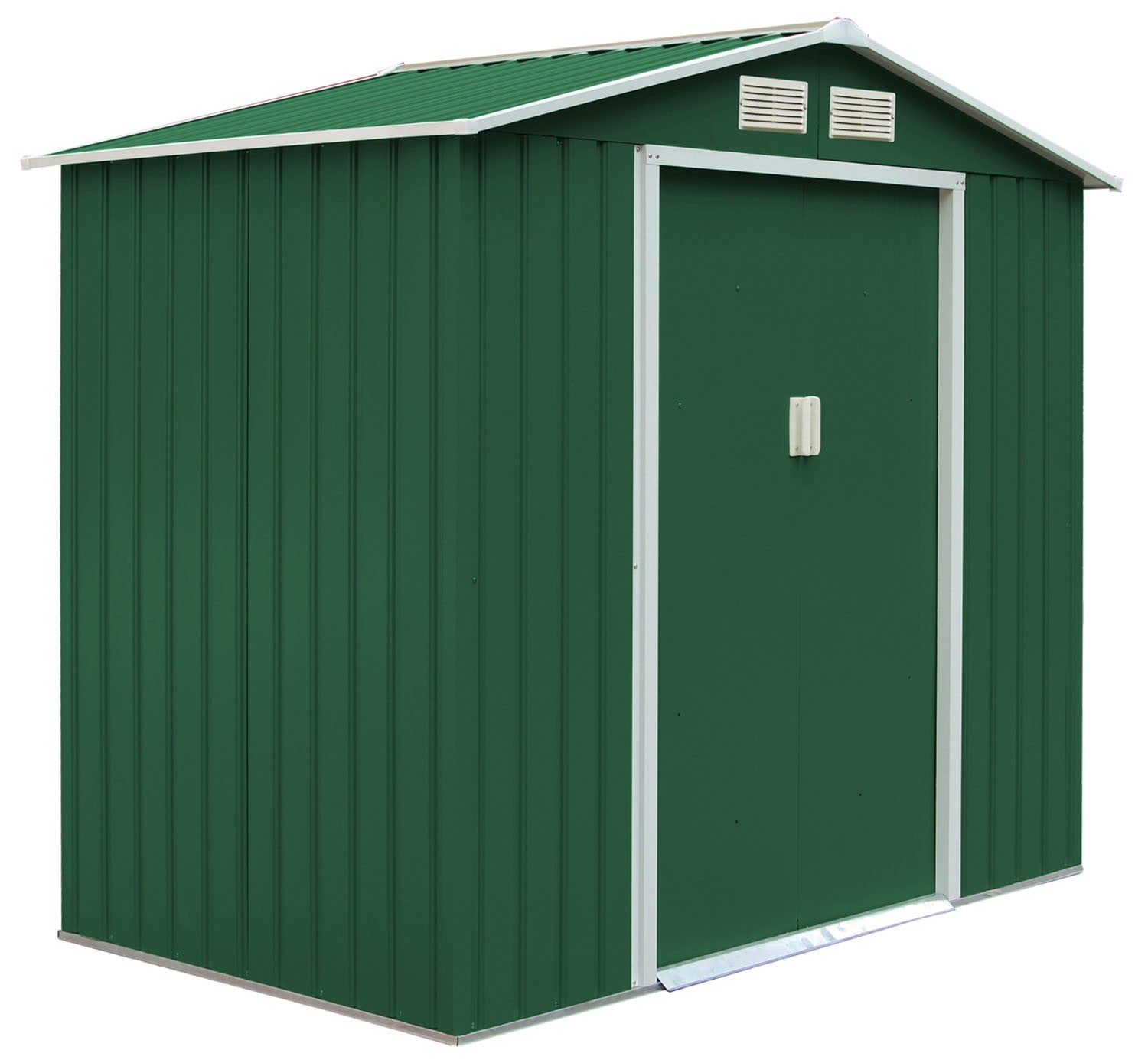 Casetta box in lamiera acciaio 2 porte scorrevoli GARDEN COTTAGE METALGREEN